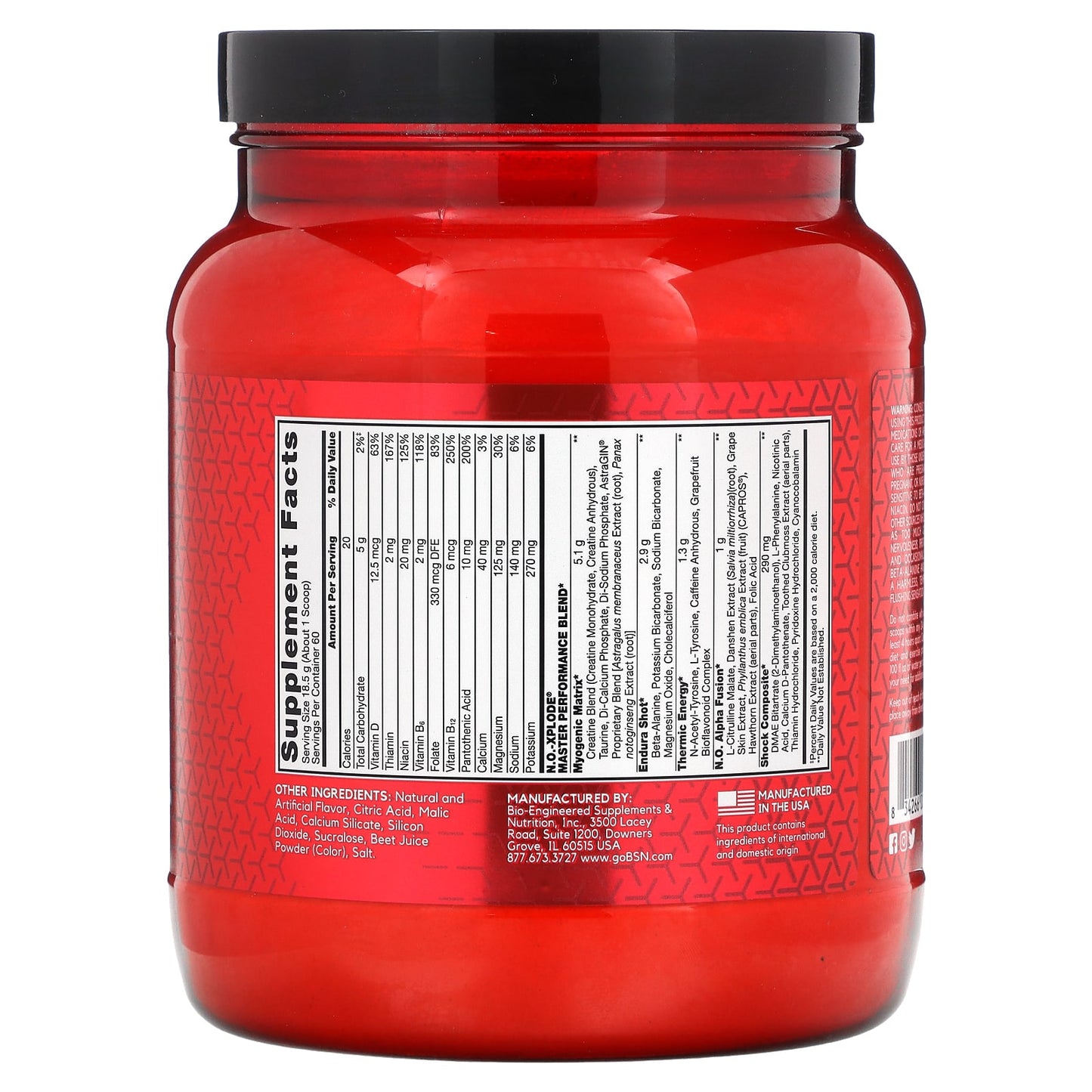 BSN, N.O.-Xplode, Legendary Pre-Workout,  Watermelon, 2.45 lbs (1.11 kg)