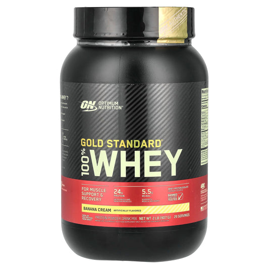 Optimum Nutrition-Gold Standard 100% Whey-Banana Cream-2 lb (907 g)