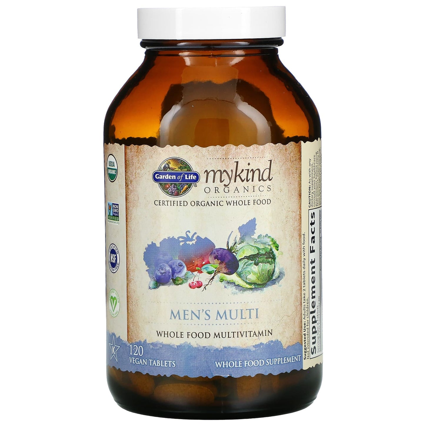 Garden of Life, MyKind Organics, Men's Multi, 120 Vegan Tablets