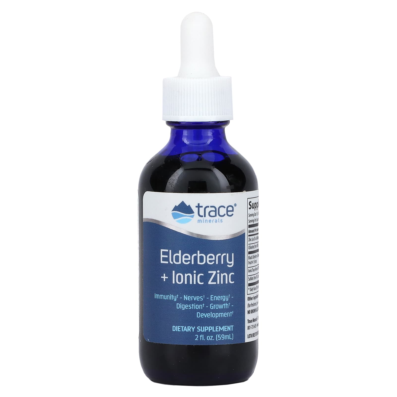 Trace Minerals ®-Elderberry + Ionic Zinc-2 fl oz (59 ml)