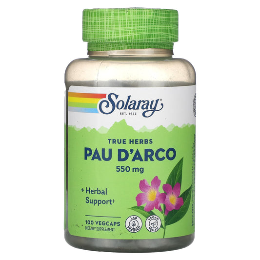 Solaray-Pau D'Arco-550 mg-100 VegCaps