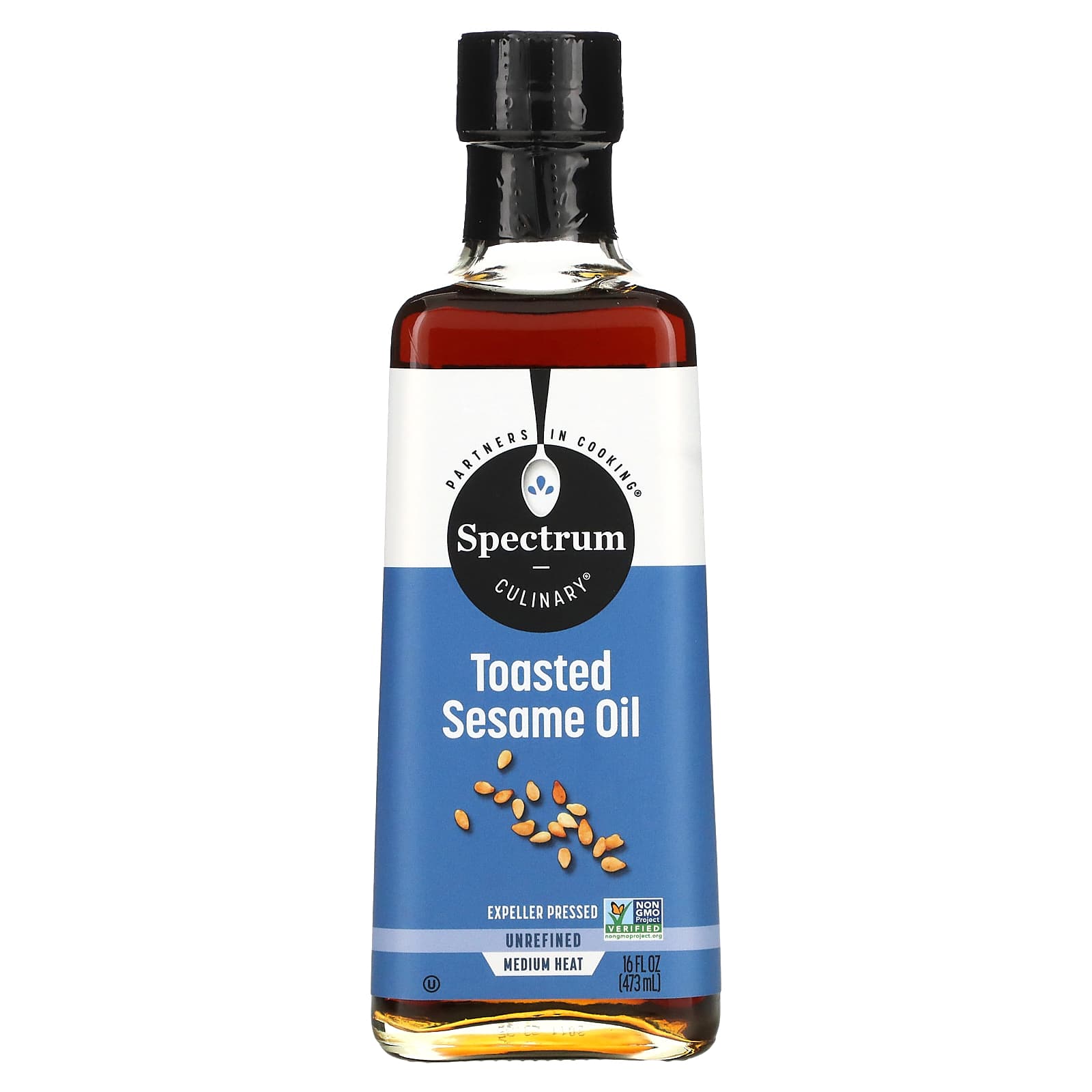 Spectrum Culinary-Toasted Sesame Oil-Unrefined-16 fl oz (473 ml)