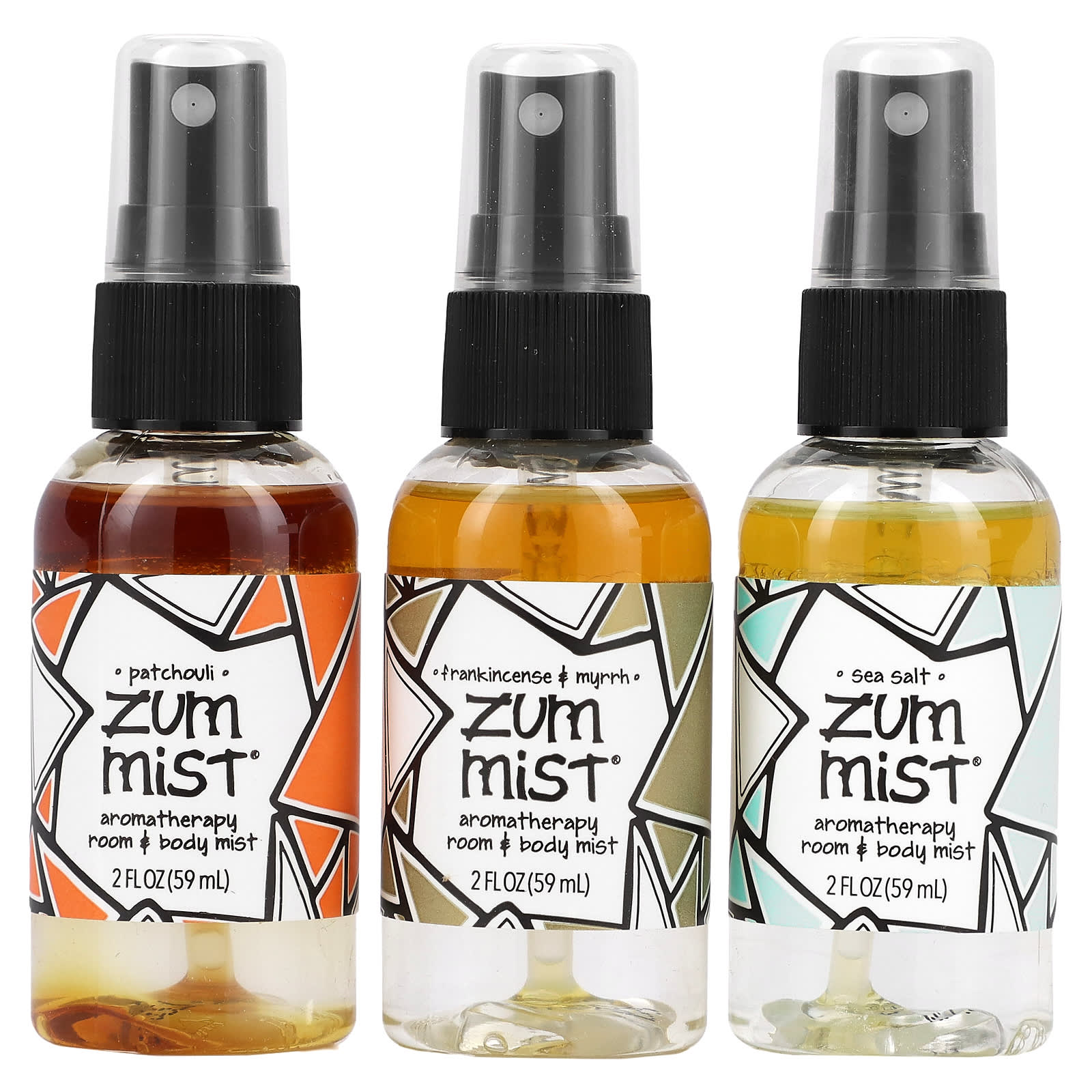 ZUM-Zum Mist-Mini Aromatherapy Room & Body Mist-Trio Pack-3 Pack-2 fl oz (59 ml) Each