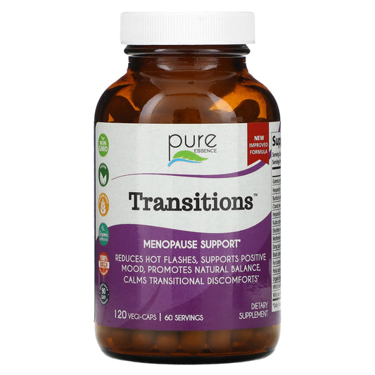 Pure Essence-Transitions-Menopause Support-120 Vegi-Caps