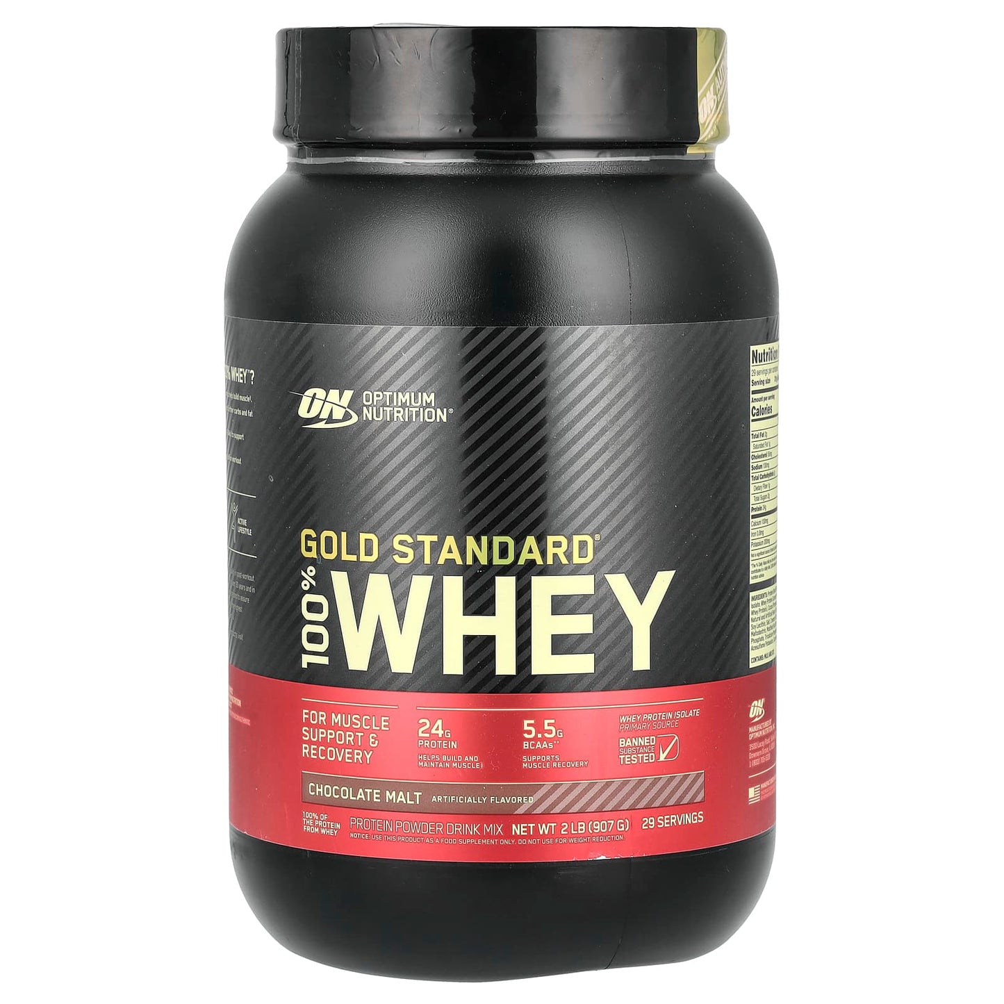 Optimum Nutrition-Gold Standard 100% Whey-Chocolate Malt-2 lb (907 g)