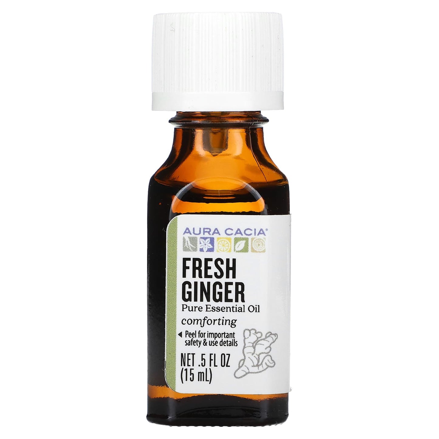 Aura Cacia-Pure Essential Oil-Fresh Ginger-0.5 fl oz (15 ml)