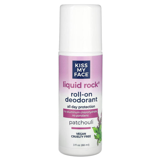 Kiss My Face-Liquid Rock Roll-On Deodorant-Patchouli-3 fl oz (88 ml)