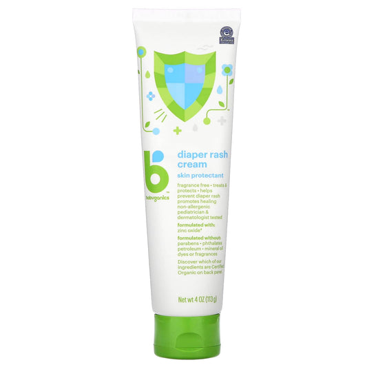 Babyganics-Diaper Rash Cream-Fragrance Free-4 oz (113 g)