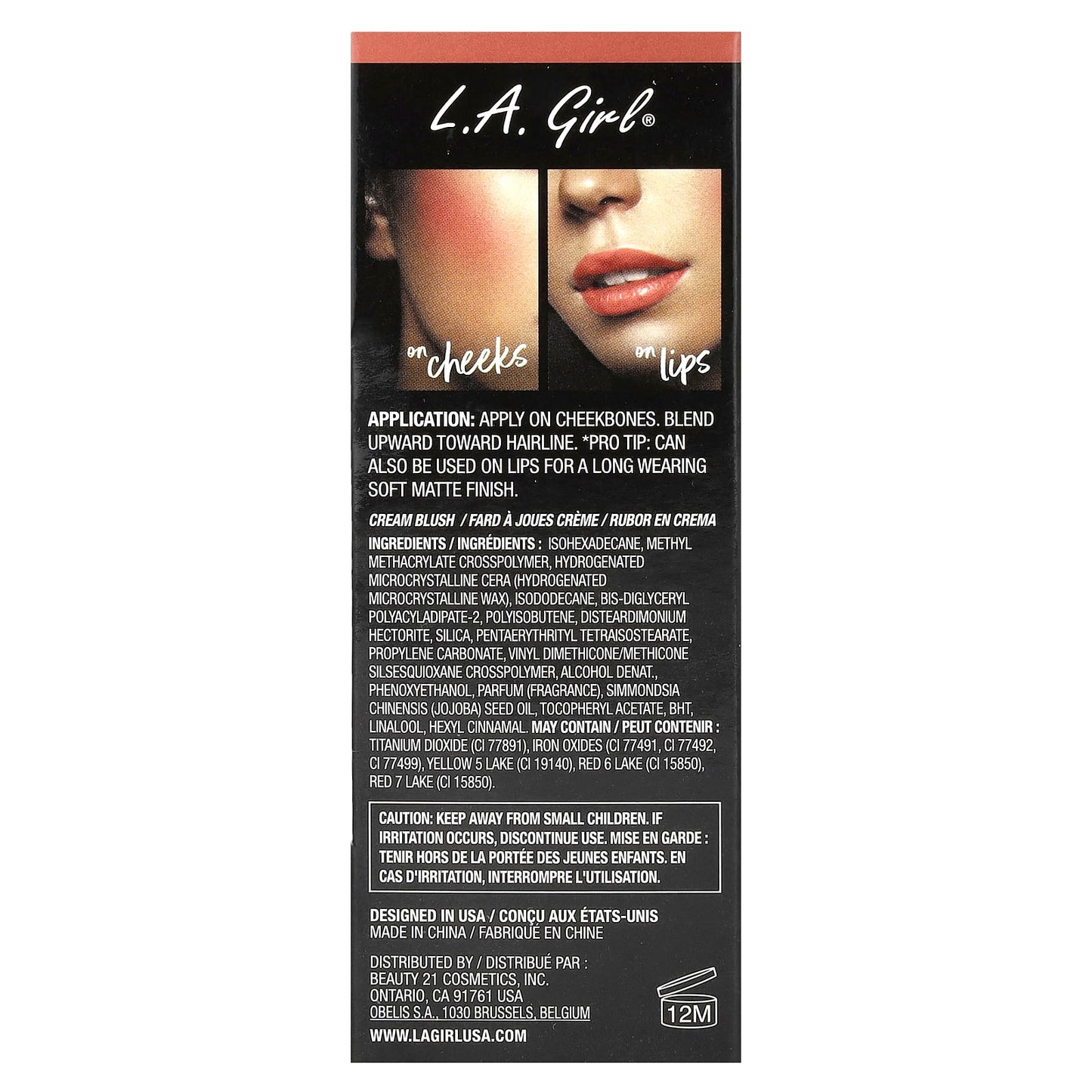 L.A. Girl, Soft Matte Cream Blush, GBL442 Grace, 0.27 fl oz (8 ml)