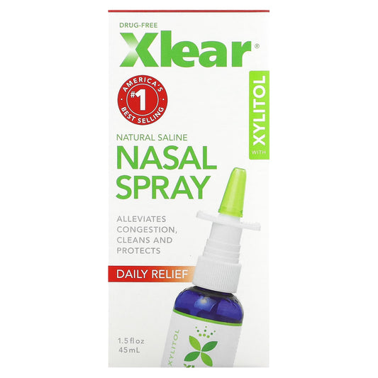 Xlear-Xylitol Saline Nasal Spray-Daily Relief-1.5 fl oz (45 ml)