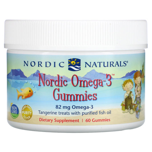 Nordic Naturals-Nordic Omega-3 Gummies-Tangerine-82 mg-60 Gummies