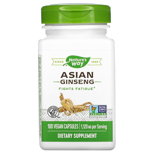 Nature's Way-Asian Ginseng-1,120 mg-100 Vegan Capsules (560 mg per Capsule)