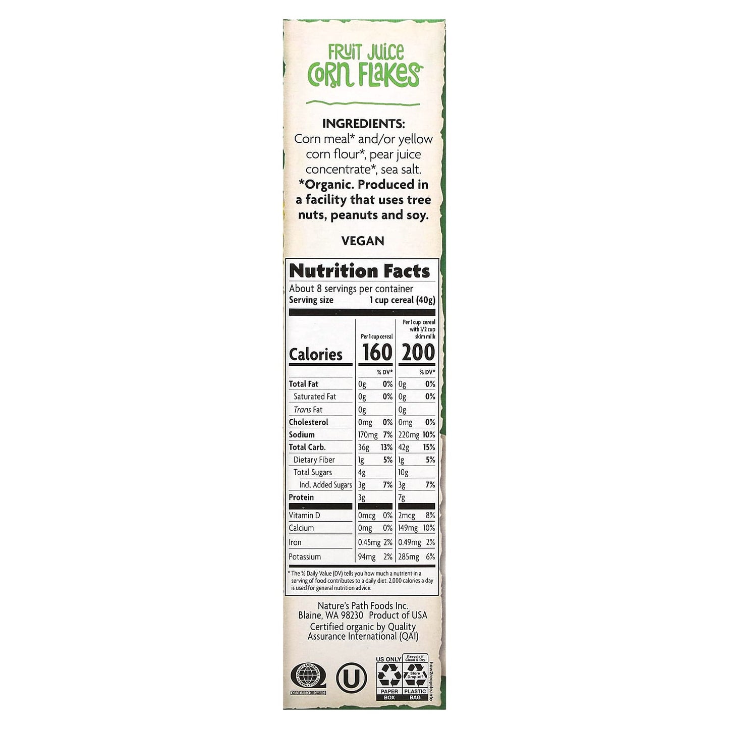 Nature's Path, Organic Fruit Juice Corn Flakes, 10.6 oz (300 g)