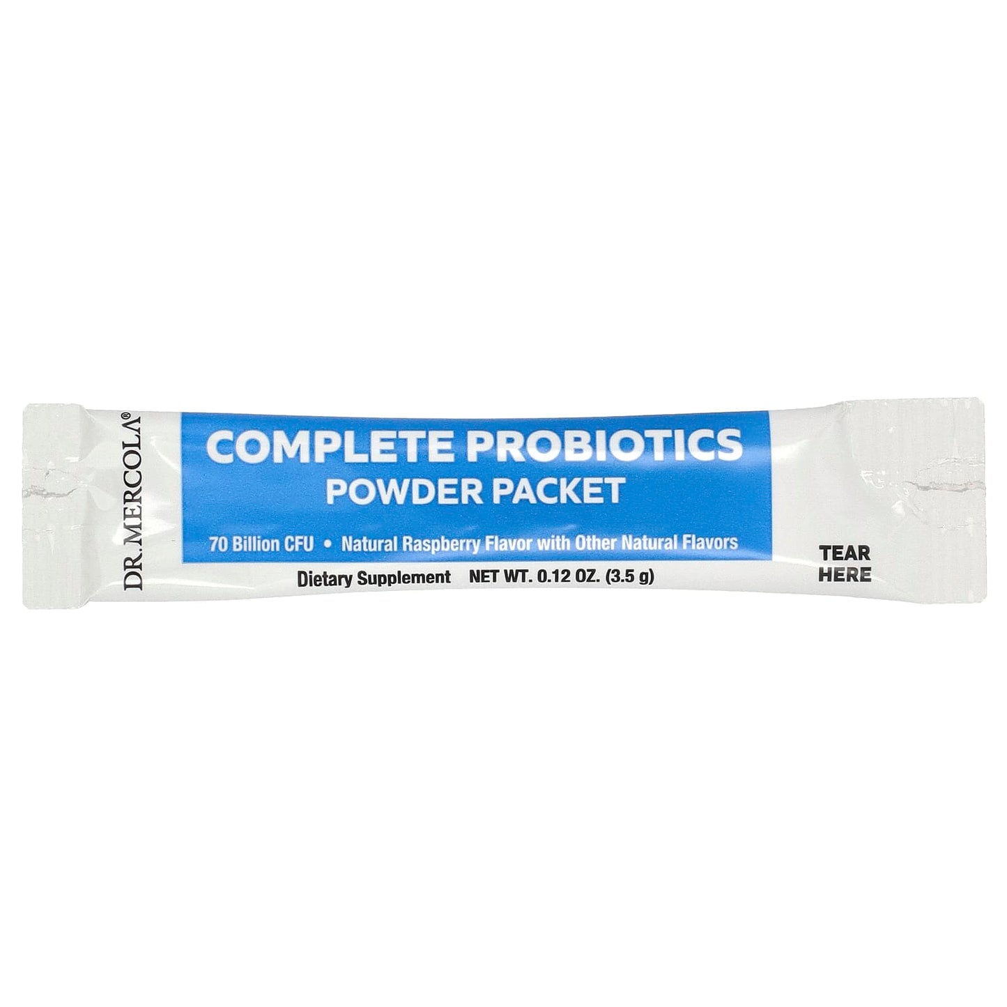 Dr. Mercola, Complete Probiotics Powder Packets, Natural Raspberry , 70 Billion CFU, 30 Packets, 0.12 oz (3.5 g) Each