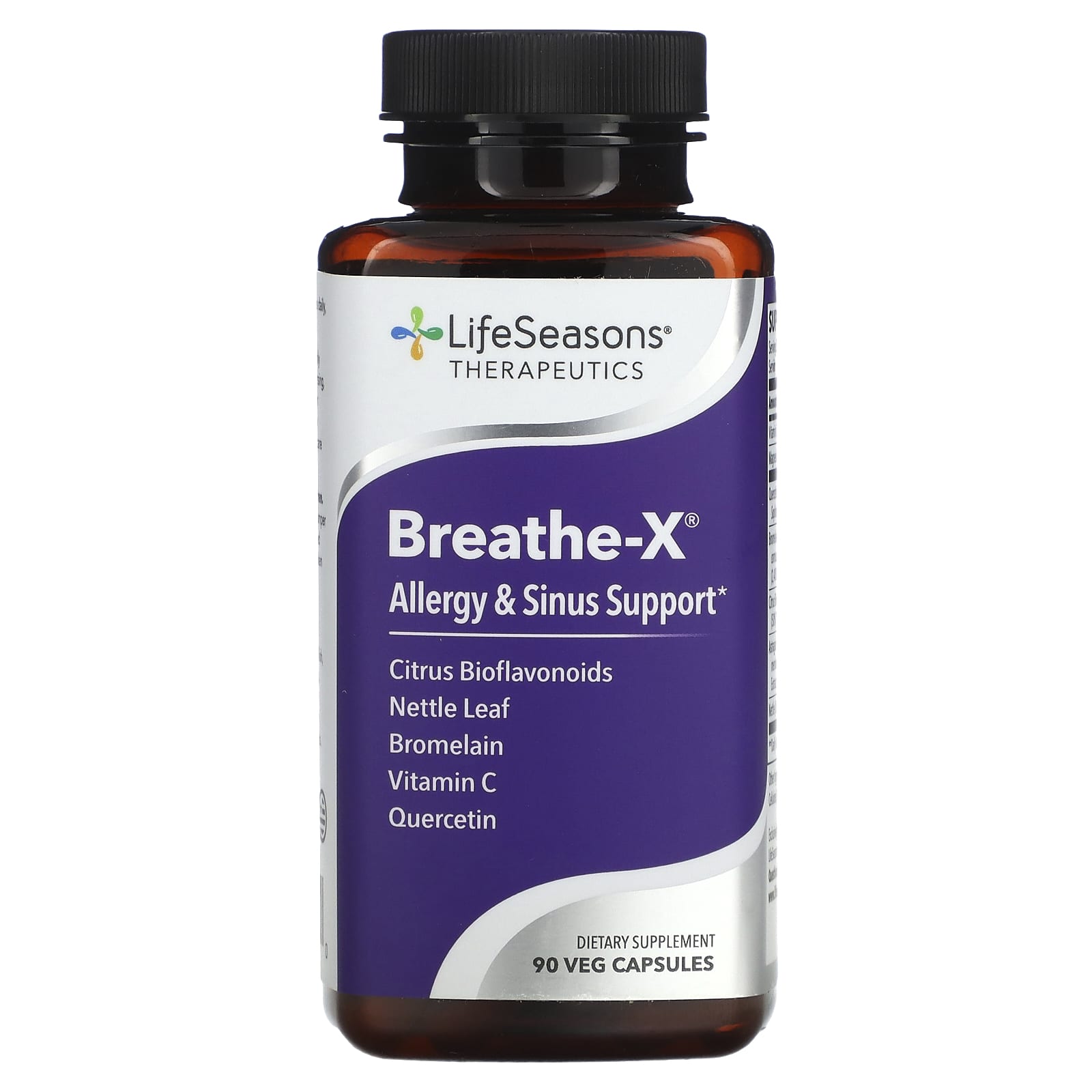 LifeSeasons-Breathe-X-Allergy & Sinus Support-90 Veg Capsules