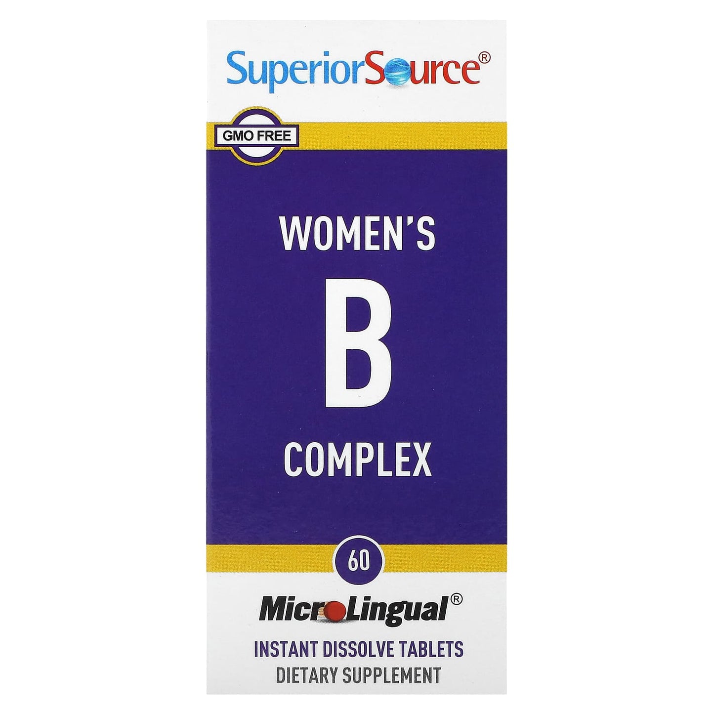 Superior Source-Women's B Complex-60 MicroLingual Instant Dissolve Tablets