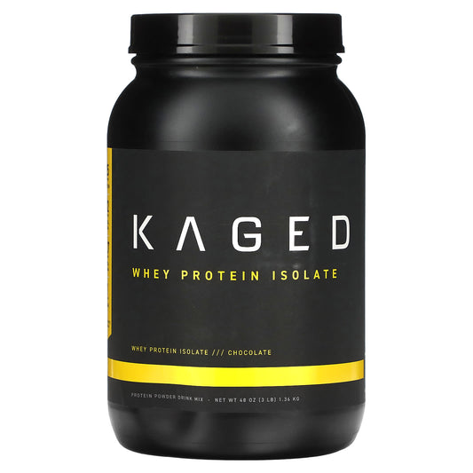 Kaged-Whey Protein Isolate-Chocolate-3 lb (1.36 kg)