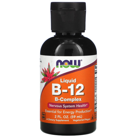 NOW Foods-Liquid B-12-B-Complex-2 fl oz (59 ml)