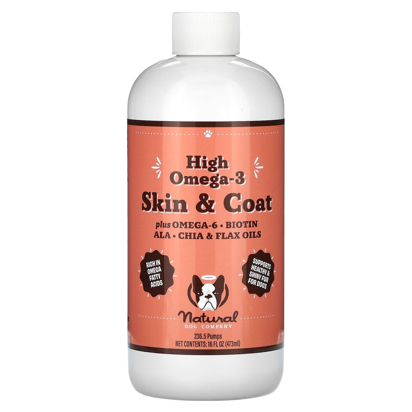 Natural Dog Company-Skin & Coat-For Dogs-All Ages-16 fl oz (473 ml)