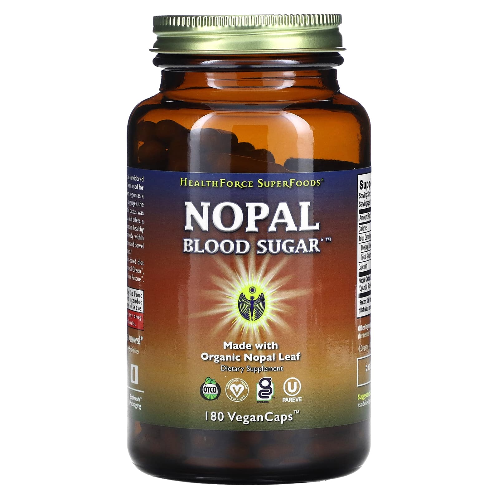 HealthForce Superfoods-Nopal Blood Sugar-180 VeganCaps