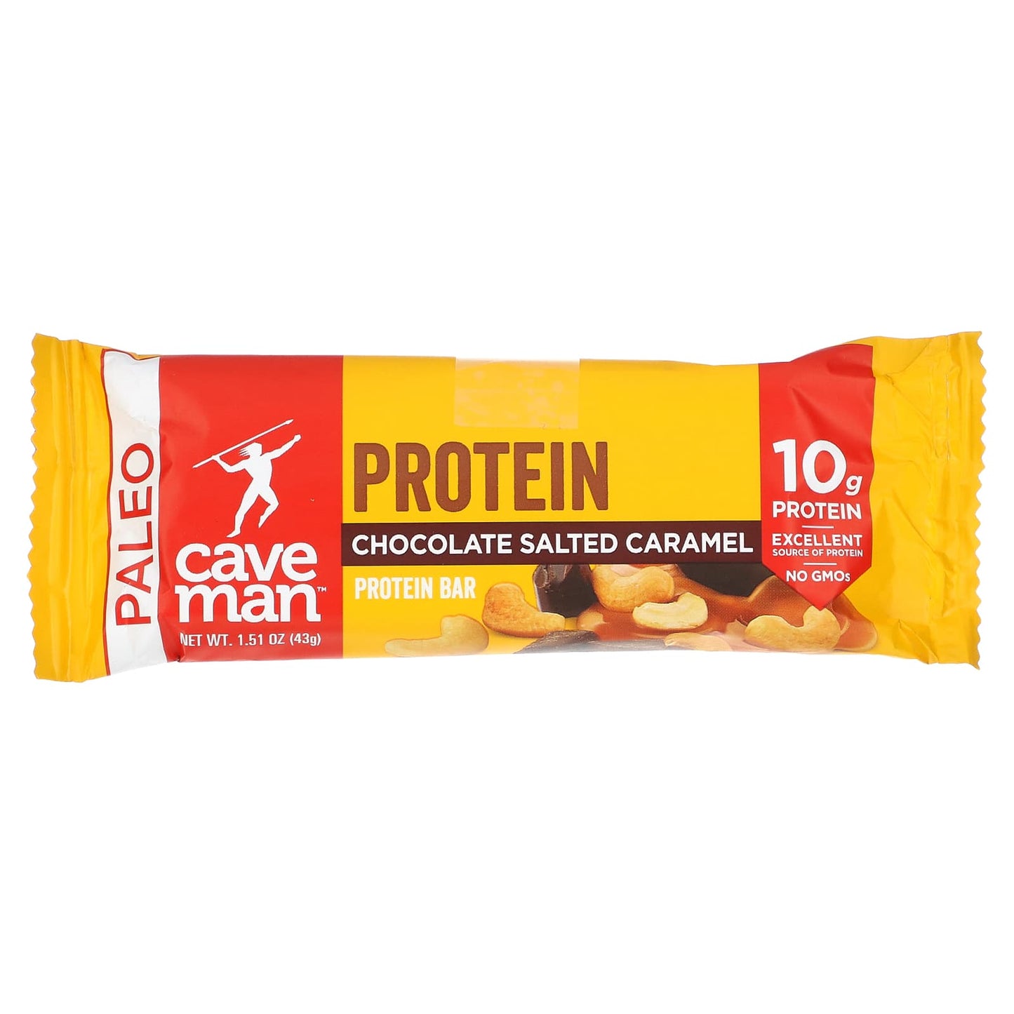 Caveman Foods, Protein Bars, Chocolate Salted Caramel, 12 Bars, 1.51 oz (43 g) Each