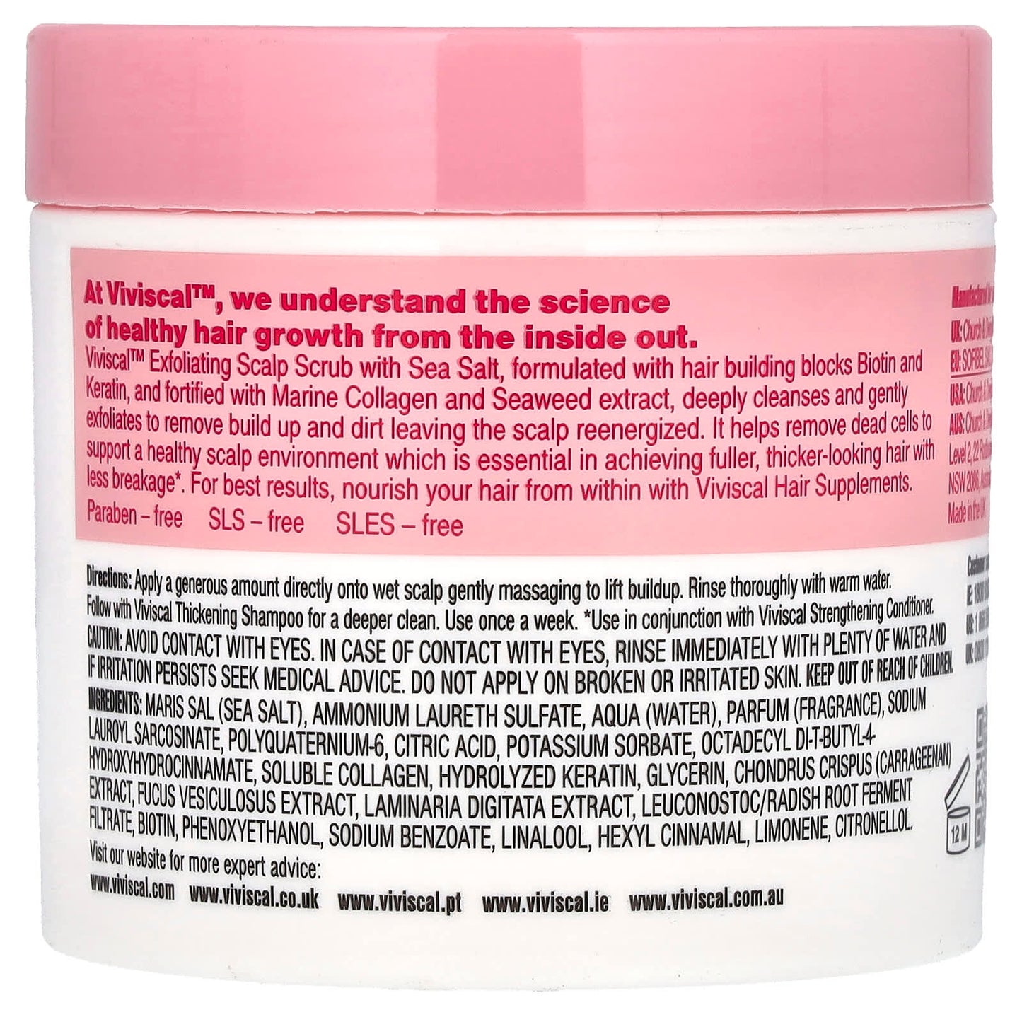 Viviscal, Advanced Hair Health, Exfoliating Scalp Scrub, 7.05 oz (200 g)