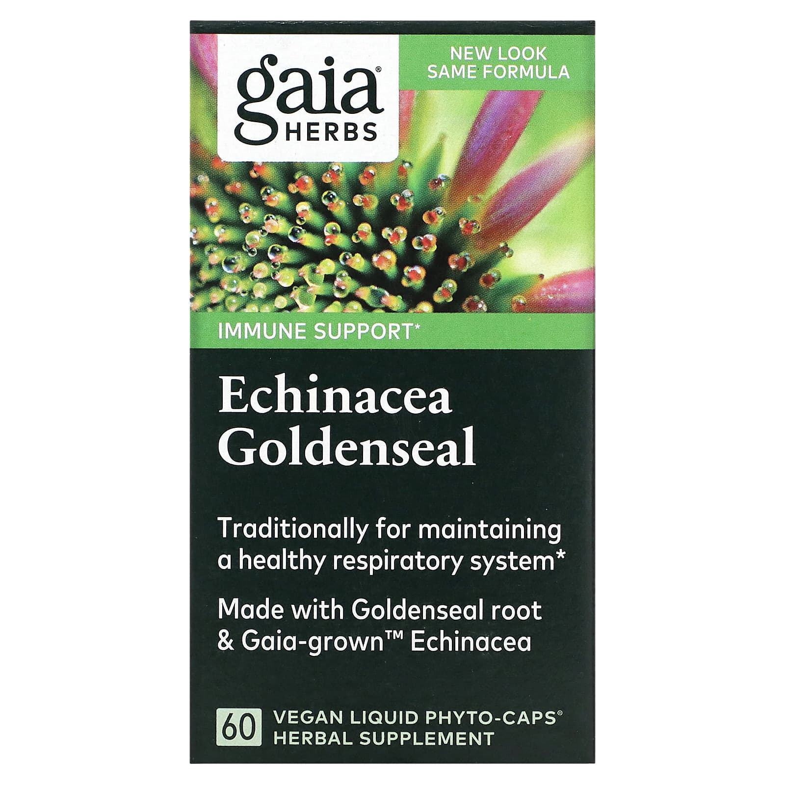 Gaia Herbs-Echinacea Goldenseal-60 Vegan Liquid Phyto-Caps