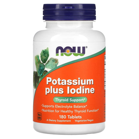 NOW Foods-Potassium Plus Iodine-180 Tablets