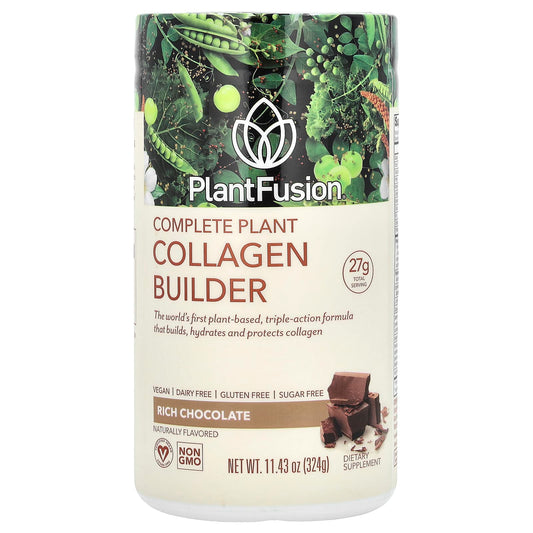 PlantFusion-Complete Plant Collagen Builder-Rich Chocolate-11.43 oz (324 g)