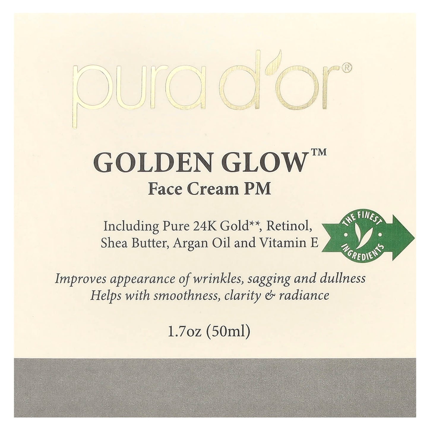 Pura D'or, Golden Glow Face Cream PM, 1.7 oz (50 ml)