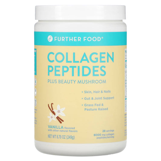 Further Food-Collagen Peptides Plus Beauty Mushroom-Vanilla-8.79 oz (249 g)