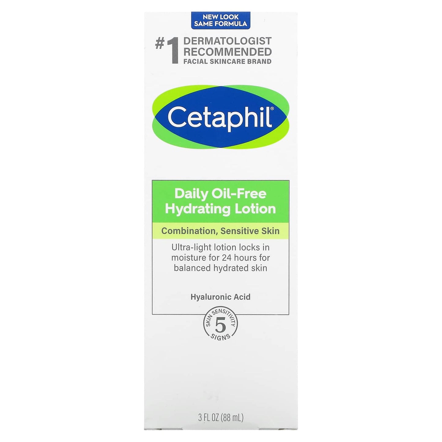 Cetaphil, Daily Oil-Free Hydrating Lotion, Fragrance Free, 3 fl oz (88 ml)