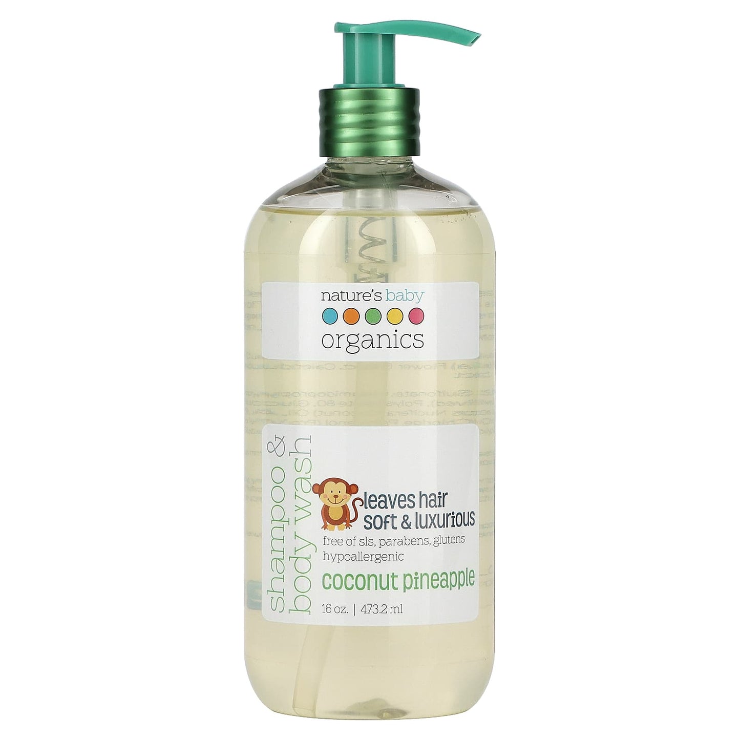 Nature's Baby Organics-Shampoo & Body Wash-Coconut Pineapple-16 oz (473.2 ml)