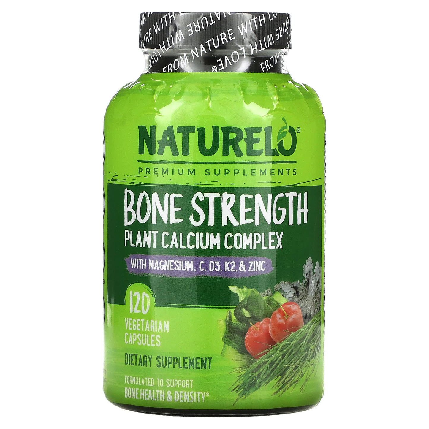 NATURELO-Bone Strength-Plant Calcium Complex-120 Vegetarian Capsules