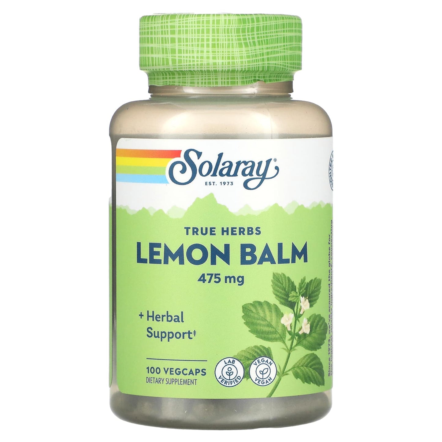 Solaray-Lemon Balm-475 mg-100 VegCaps