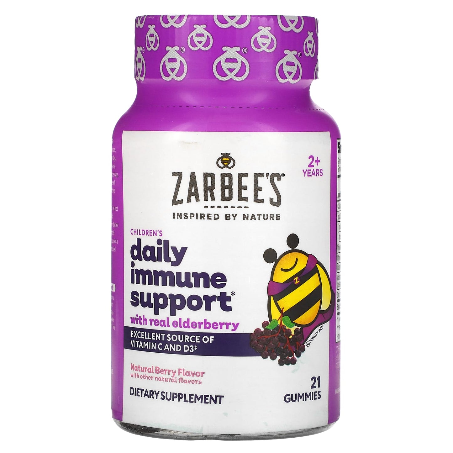 Zarbee's-Children's Daily Immune Support-2+ Years-Natural Berry-21 Gummies