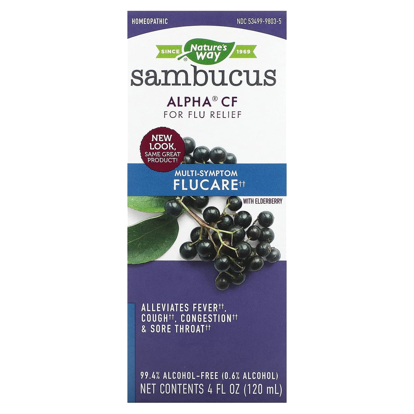 Nature's Way-Sambucus-Alpha CF-Multi-Symptom Flucare-With Elderberry-4 fl oz (120 ml)