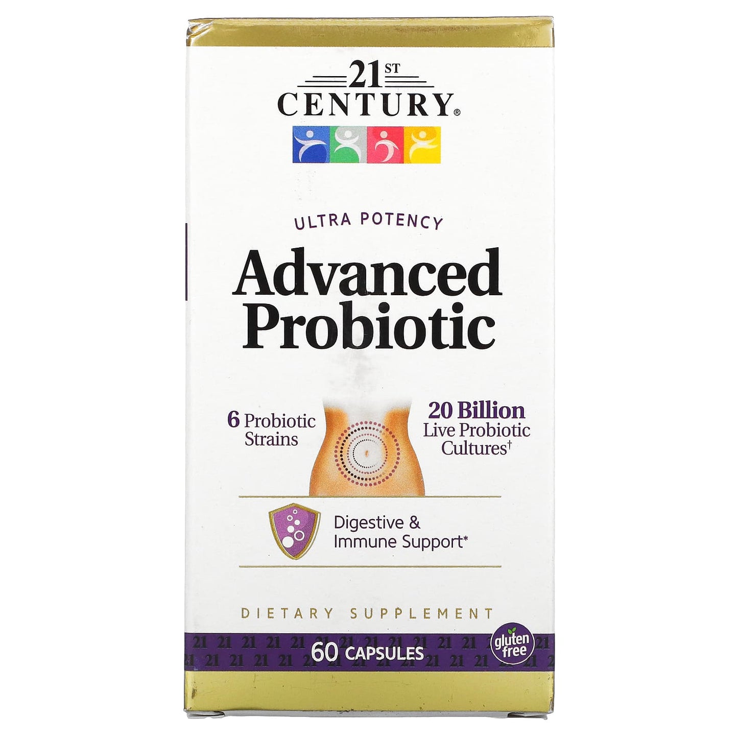 21st Century-Ultra Potency Advanced Probiotic-60 Capsules