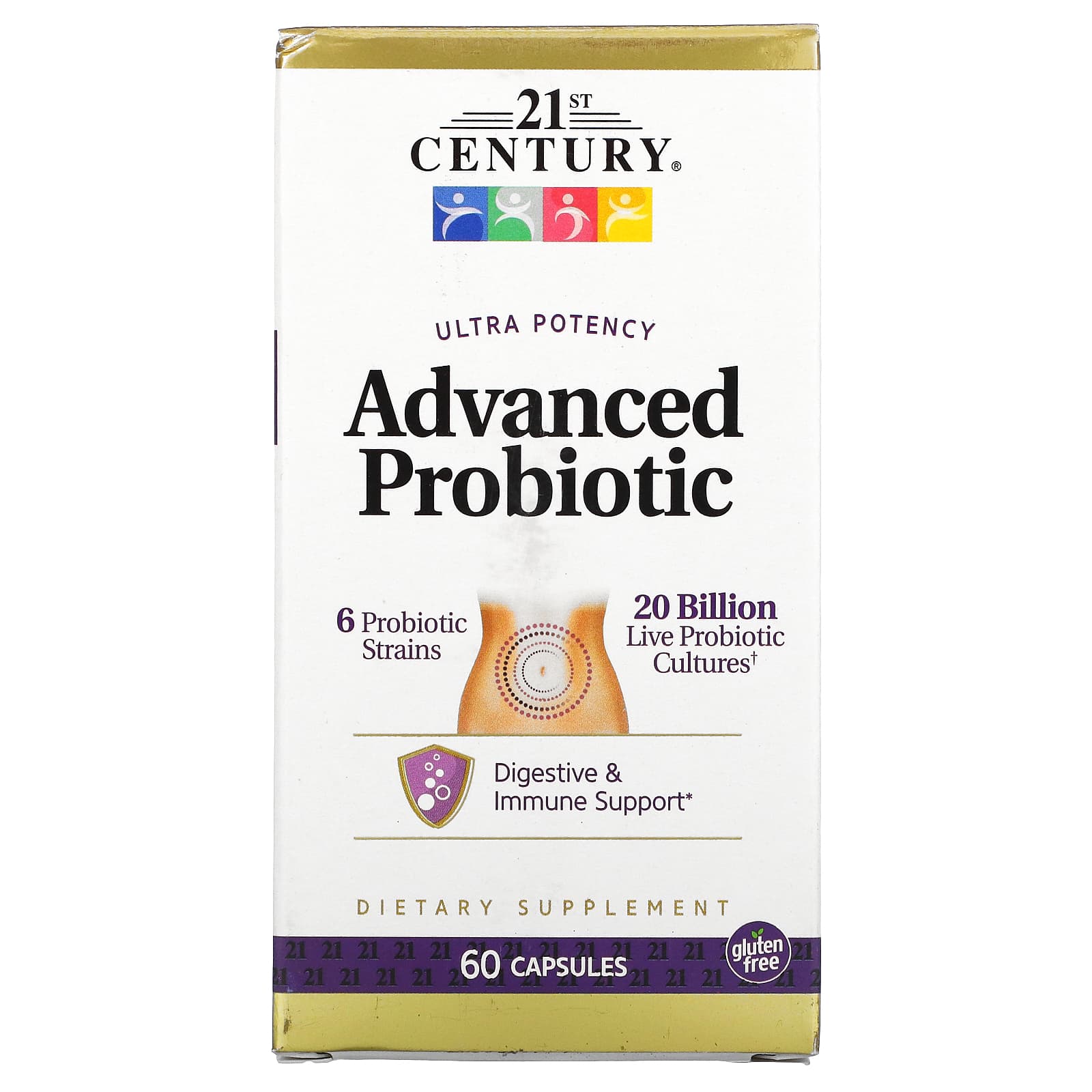 21st Century-Ultra Potency Advanced Probiotic-60 Capsules