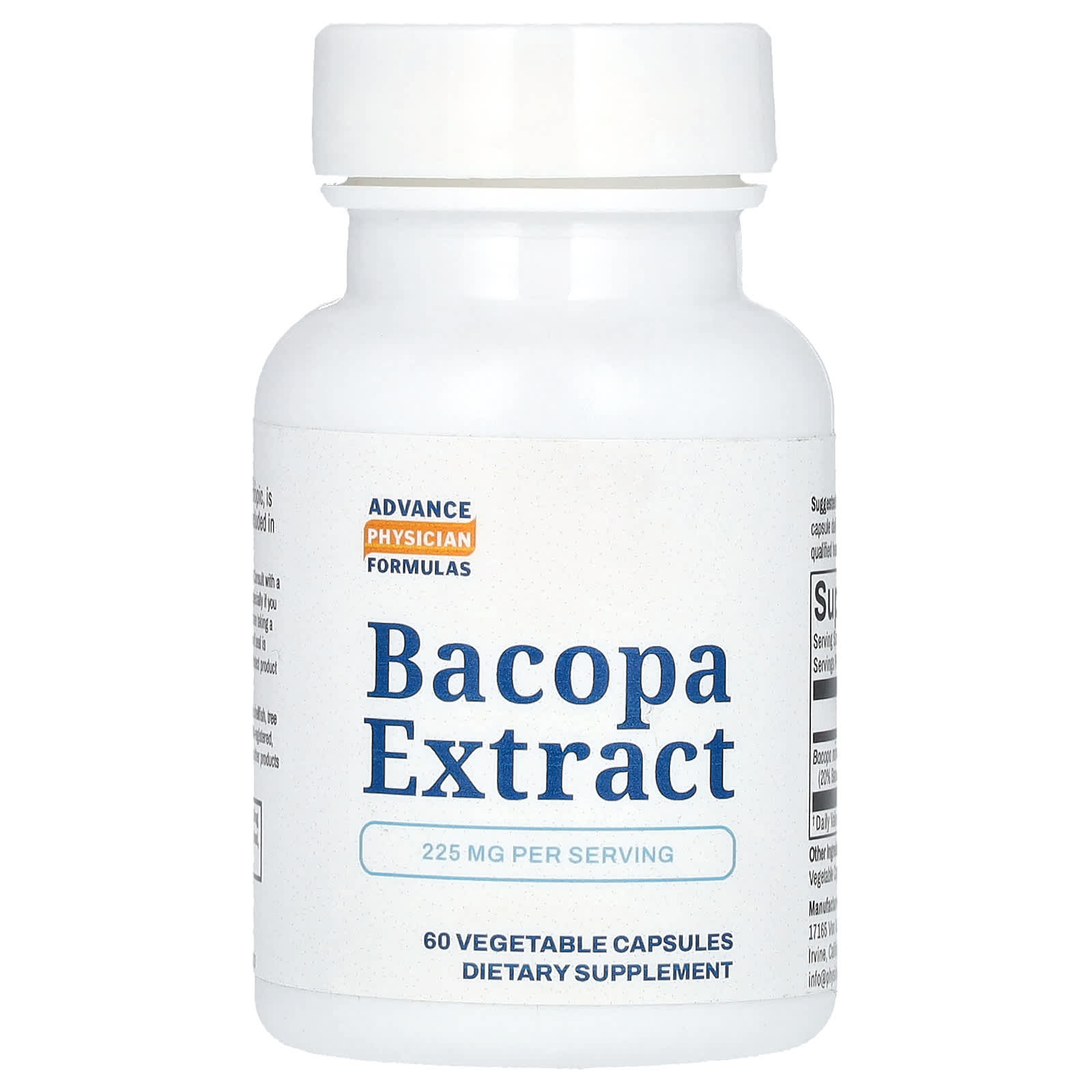 Advance Physician Formulas-Bacopa Extract-225 mg-60 Vegetable Capsules