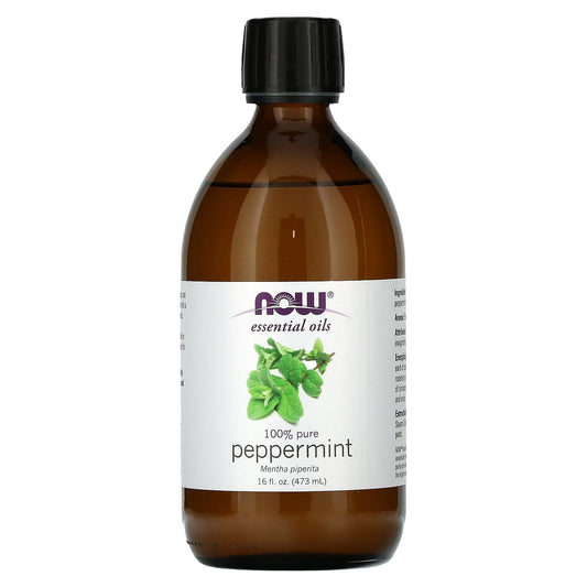 NOW Foods-Essential Oils-100% Pure Peppermint-16 fl oz (473 ml)