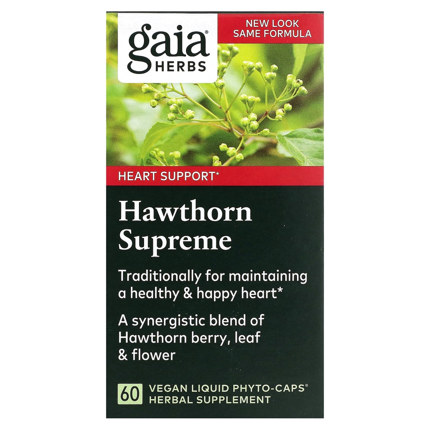 Gaia Herbs-Hawthorn Supreme-60 Vegan Liquid Phyto-Caps