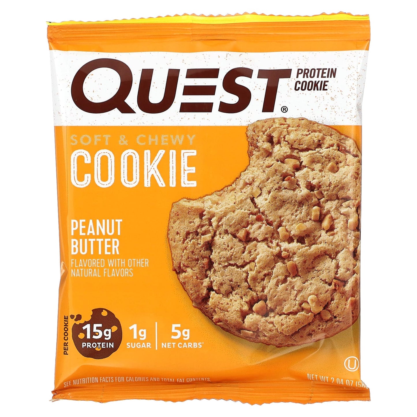 Quest Nutrition, Protein Cookie, Peanut Butter, 12 Pack, 2.04 oz (58 g) Each