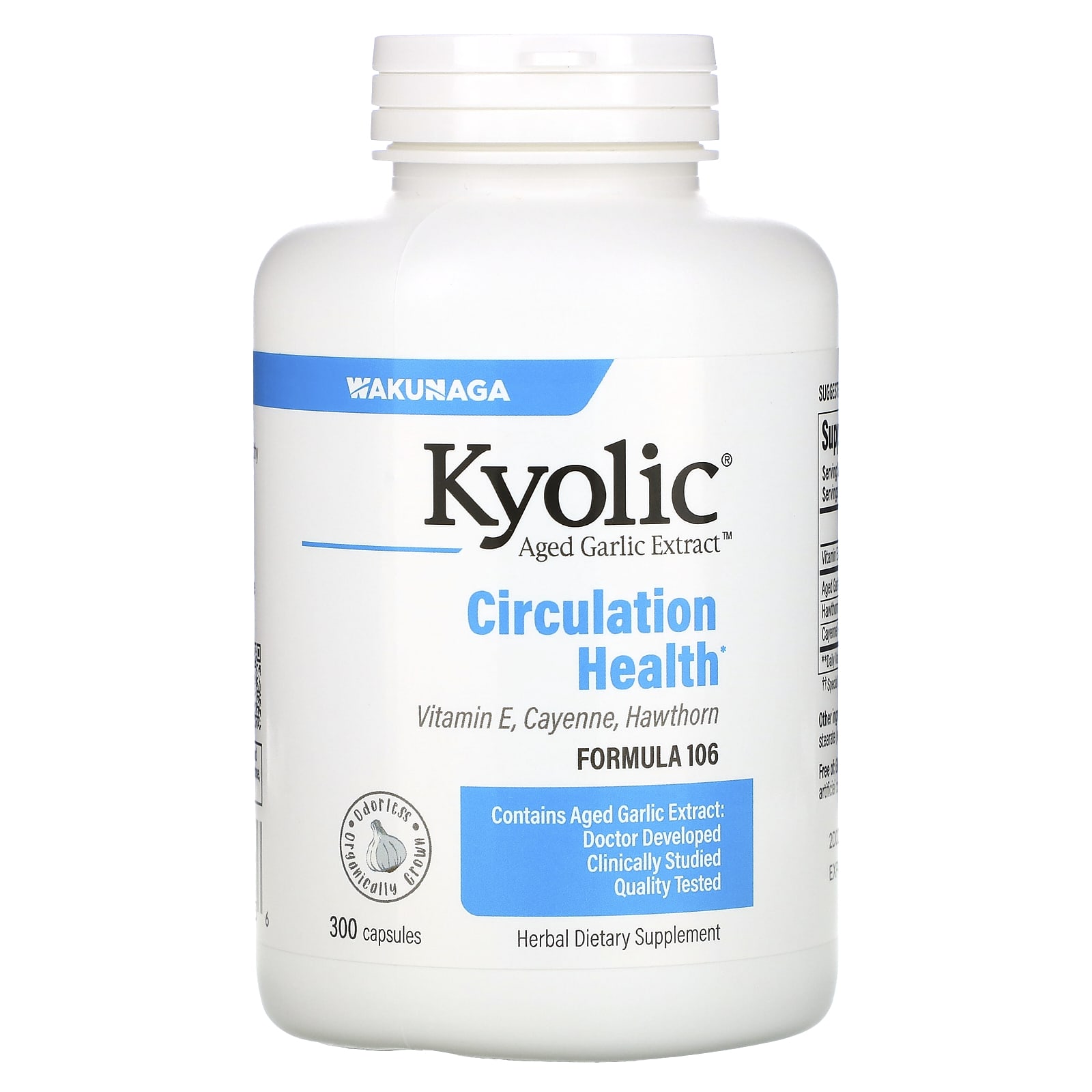 Kyolic-Aged Garlic Extract-Circulation Health-Formula 106-300 Capsules