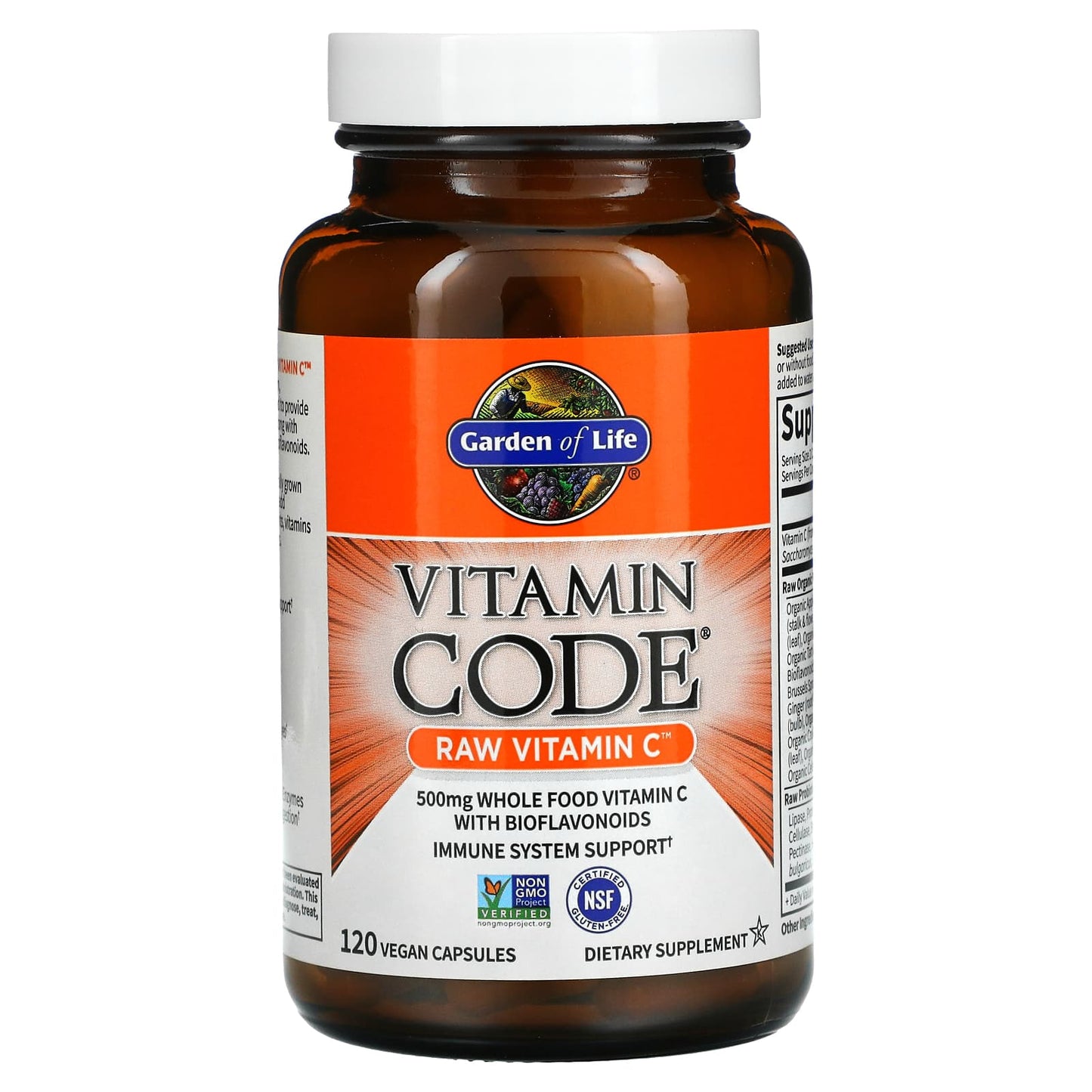 Garden of Life, Vitamin Code, RAW Vitamin C, 120 Vegan Capsules