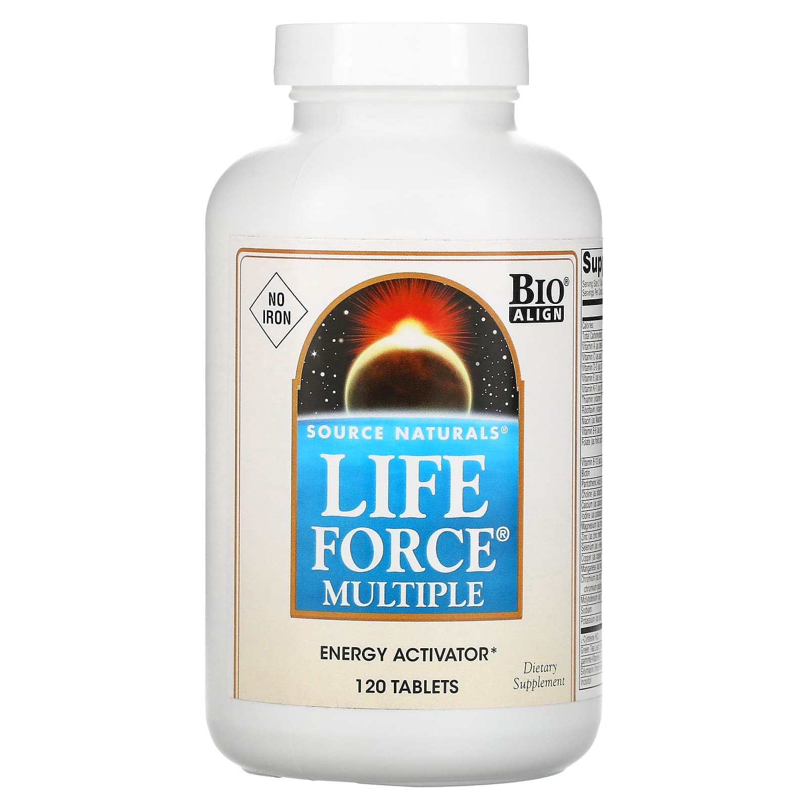 Source Naturals-Life Force Multiple-No Iron-120 Tablets