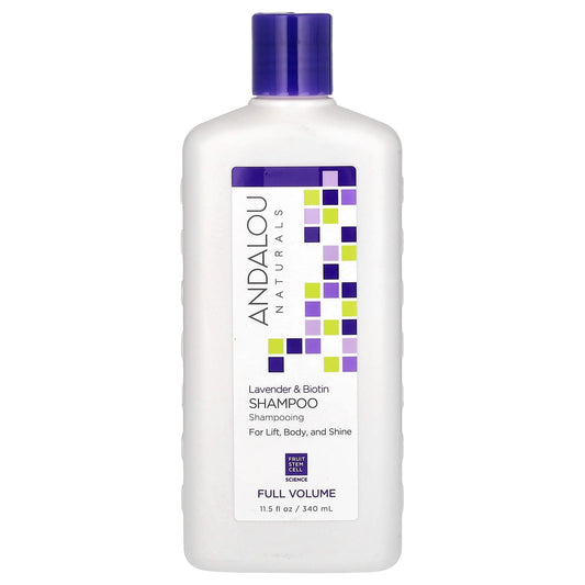 Andalou Naturals-Shampoo-Full Volume-Lavender & Biotin-11.5 fl oz (340 ml)