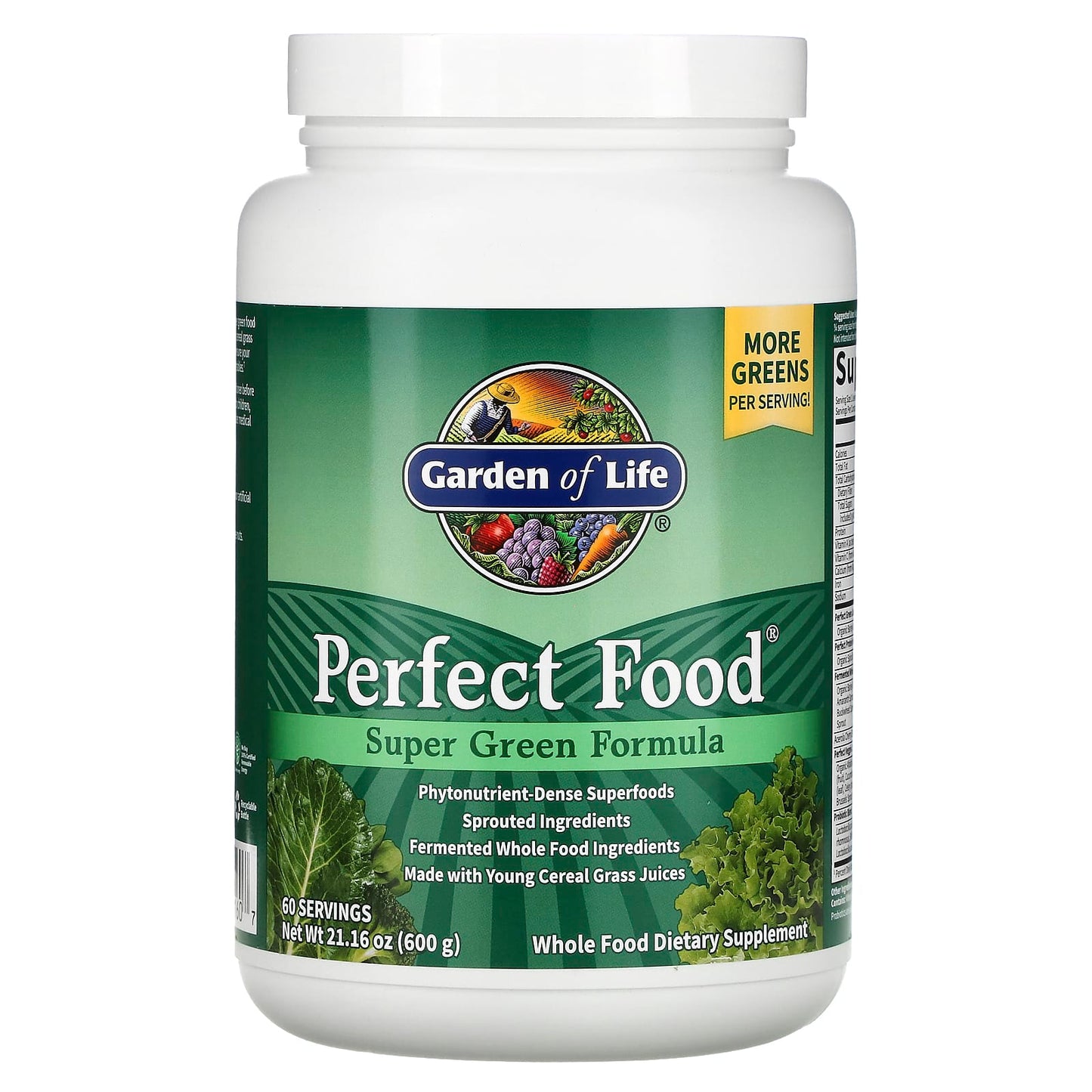 Garden of Life-Perfect Food-Super Green Formula-21.16 oz (600 g)