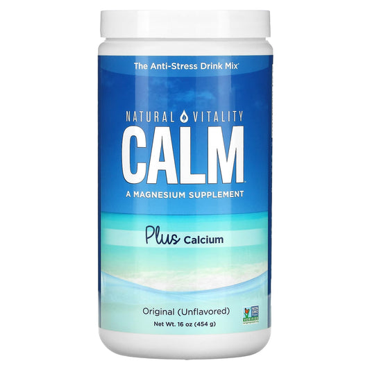 Natural Vitality-CALM Plus Calcium-The Anti-Stress Drink Mix-Original (Unflavored)-16 oz (454 g)