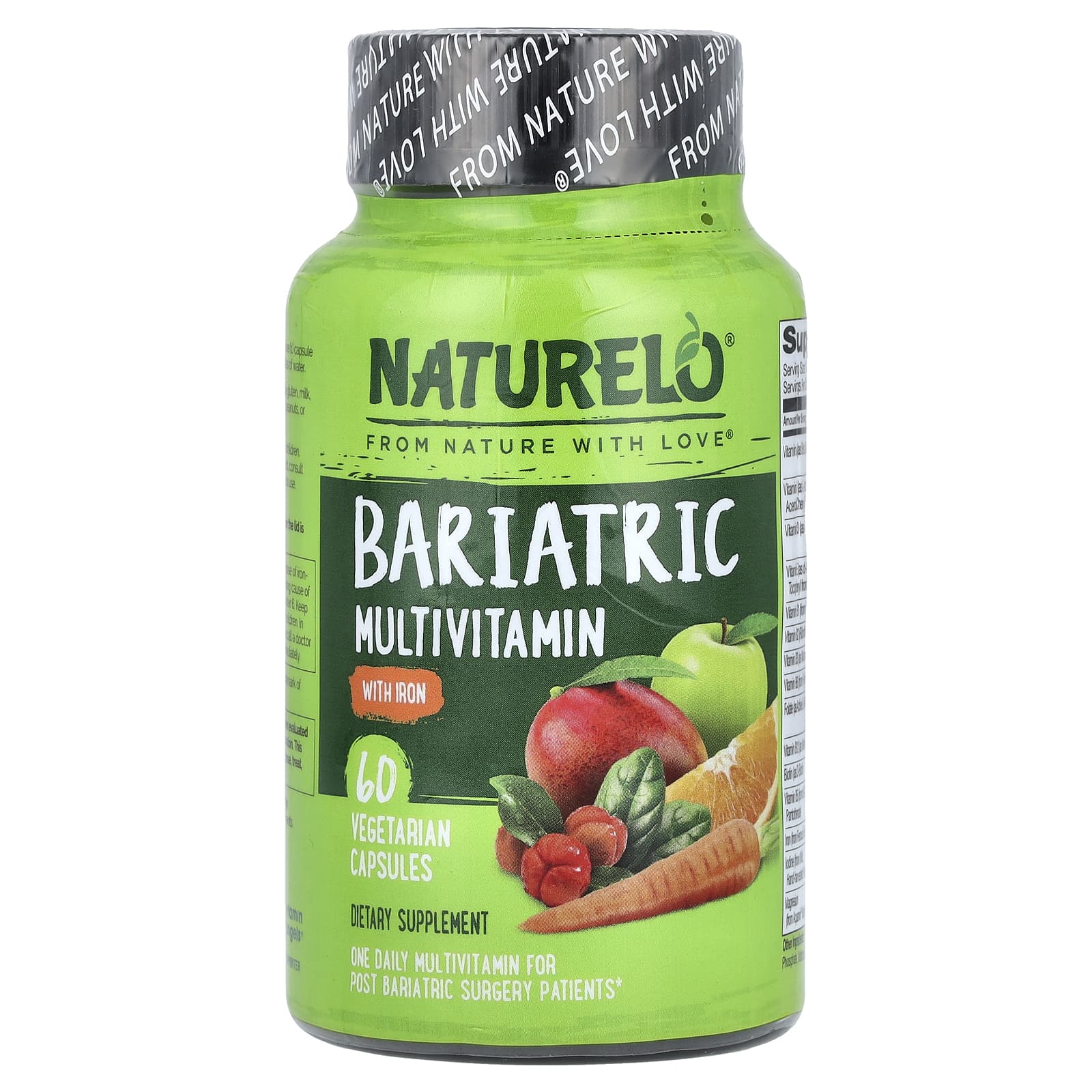 NATURELO-Bariatric Multivitamin with Iron-60 Vegetarian Capsules